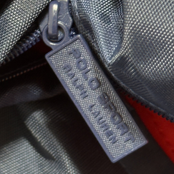 Polo Ralph Lauren Men's Large Red Blue Sport Casual Adjustable Strap Duffle Bag - Picture 7 of 12